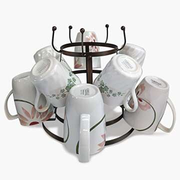 Sorbus Mug Holder Tree Organizer/Drying Rack Stand (Bronze)