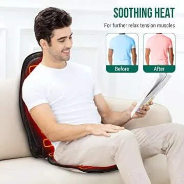 Snailax Back Massager with Heat for Home Office Use