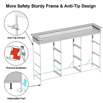 Stylish EXOTICA White Dresser with LED Lights and Charging Station