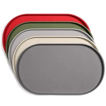 DogBuddy Dog Food Mat - Waterproof Dog Bowl Mat, Silicone Dog Mat for Food and Water, Pet Food Mat w...