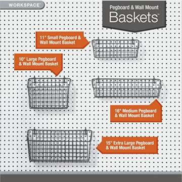 Spectrum Pegboard Wire Basket Small for Quality Storage