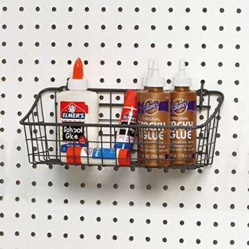 Spectrum Pegboard Wire Basket Small for Quality Storage