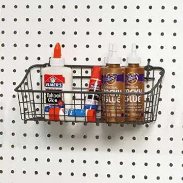Spectrum Pegboard Wire Basket Small for Quality Storage