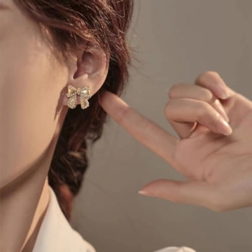 Kokoma Bow Knot Stud Earrings for Elegant Women | Jewelry