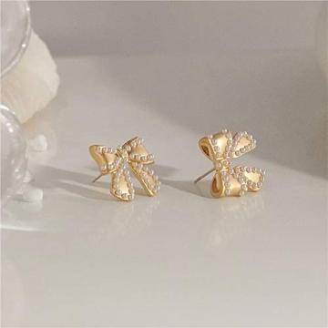 Kokoma Bow Knot Stud Earrings for Elegant Women | Jewelry