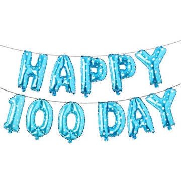 Alphabet Letters Foil Balloons Set Happy 100 Day Banner Baby Shower Birthday Party Decoration Suppli...