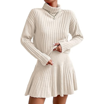 Buy QWINEE Women's Sweater and Skirt Set in Apricot