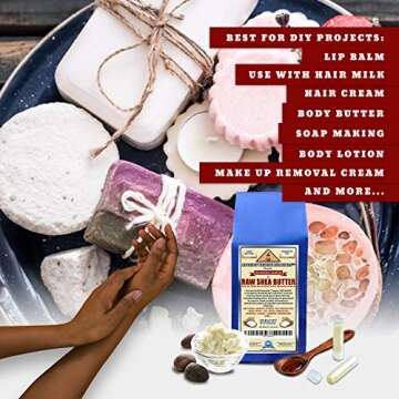 Ancient Health Remedies Organic Unrefined Raw AFRICAN IVORY WHITE SHEA BUTTER 1 LB (16 oz) BLOCK Bulk Grade A for Anti Aging, Base for DIY Body Butter, Beauty, Skin Moisturizer & Hand Cream(GHANA)