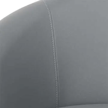 DUHOME Jumbo Size Accent Chair Salon Stool Luxury PU Leather Contemporary Round Swivel Chair Tufted Adjustable Lounge Pub Bar Salon (Gray)