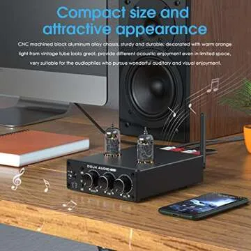 Mini Bluetooth 5.0 Tube Preamp Speaker Receiver Stereo Pre-Amplifier USB Player