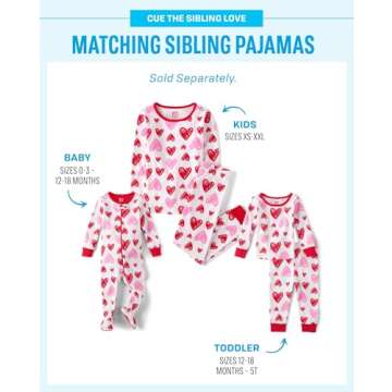 The Children's Place,and Toddler Valentine's Day Snug Fit 100% Cotton Pajama,4T