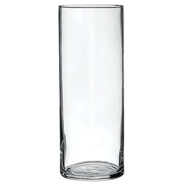 Treasures Untold Glass Cylinder Vases Bulk Set of 12 for Wedding Reception Centerpiece Sets and Form...