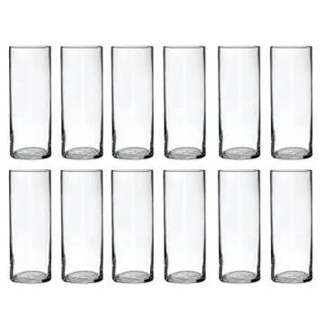 Treasures Untold Glass Cylinder Vases - Set of 12 for Events