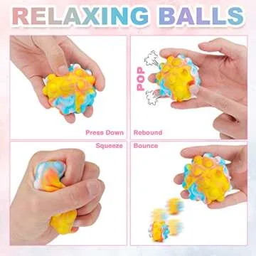 Besnel Stress Balls Set, Squishy Stress Ball, 8 Pack Stress Relief Ball for Adults Anxiety Relief Balls Squeeze Ball