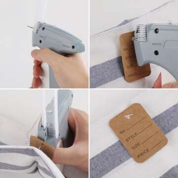 1/2 inch Standard Tagging Gun Fasteners, BS ONE 5000pcs Clothing Tag Barbs Attachments Price Label for All Standard Price Tag Gun