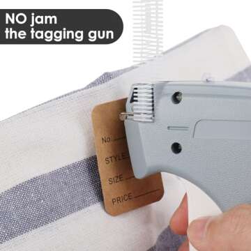 1/2 inch Standard Tagging Gun Fasteners, BS ONE 5000pcs Clothing Tag Barbs Attachments Price Label for All Standard Price Tag Gun