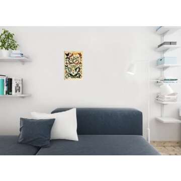 Monarch Butterfly Room Decor Colorful Papillons Chart Bookplate Retro Botanical Nature Animal Vintage Aesthetic Science Education Dorm Bedroom Cool Wall Art Print Poster 12x18