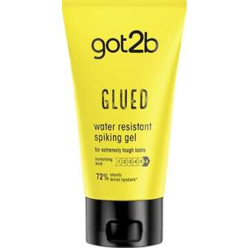 Got2B Schwarzkopf Glued Spiking Glue Hair Gel, Water Resistant, Strong Hold for Up to 72 Hours, 150 ...