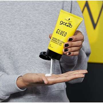 Got2B Schwarzkopf Glued Spiking Glue Hair Gel, Water Resistant, Strong Hold for Up to 72 Hours, 150 ml,package may vary