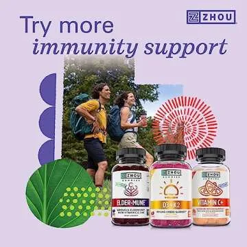 Zhou Nutrition Daily Boost Multivitamin with Probiotic, Zinc, Vitamin C, D3, B Complex for Immune Support, Energy and Digestive Health | Vegan, Gluten Free, Soy Free | 30 Servings