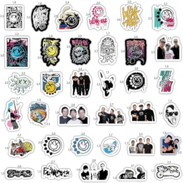 BulbaCraft Rock Band Stickers, Waterproof Vinyl Decals