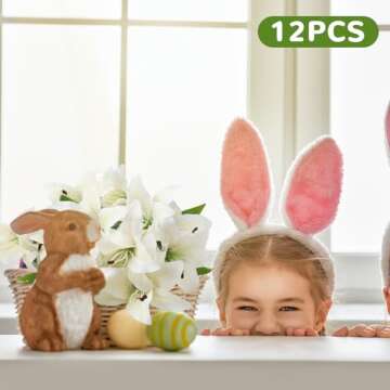 Riceshoot 12 Pcs Artificial Tiger Lily Flowers Real Touch Easter White Latex Fake Lily Bouquet Faux Flowers for Easter Indoor Home Table Office Wedding Decoration