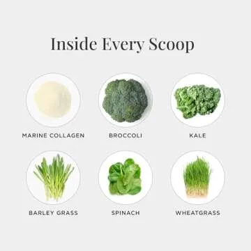 JSHealth Super Greens Powder with Marine Collagen - 30 Servings