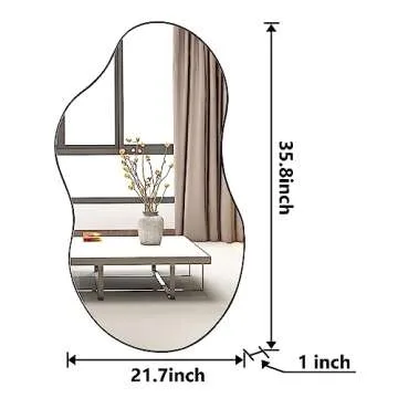 SHYFOY Asymmetrical Wall Mirror for Modern Home Decor