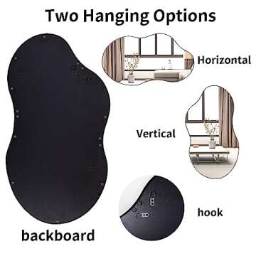 SHYFOY Asymmetrical Wall Mirror for Modern Home Decor