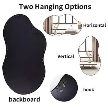 SHYFOY Asymmetrical Wall Mirror for Modern Home Decor