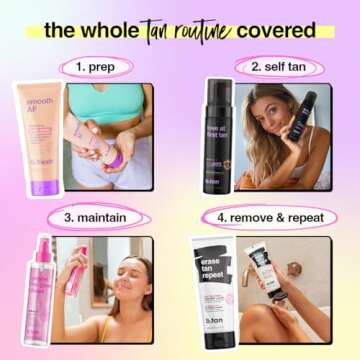 b.tan Violet Self Tanner Kit - No Orange Tones & Fast Results