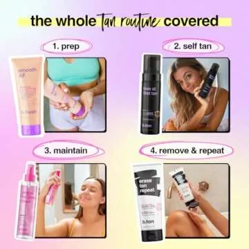 b.tan Violet Self Tanner Kit - No Orange Tones & Fast Results