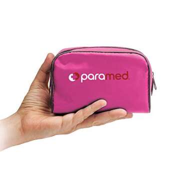 PARAMED Aneroid Sphygmomanometer – Manual Blood Pressure Cuff with Universal Cuff 8.7-16.5" and D-Ring – Carrying Case in The kit – Pink – Stethoscope Not Included