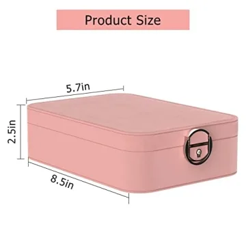 FUNTOUCH Travel Jewelry Box with Mirror 3 Light Settings