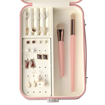 FUNTOUCH Travel Jewelry Box with Mirror 3 Light Settings