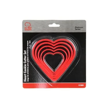 Chef Craft Select Heart Cookie Cutter Set for Baking Fun