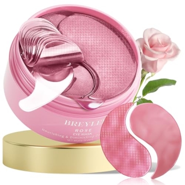 BREYLEE Rose Eye Mask Hydrate Firm Under Eyes 60 Pcs