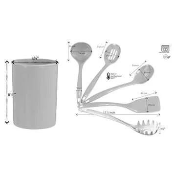 Reston Lloyd Calypso Basics Utensil Holder Set, Fresh Lemons