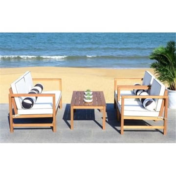 SAFAVIEH Montez 4-Piece Outdoor Patio Set with Cushions