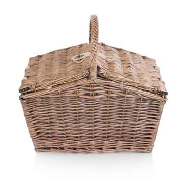 PICNIC TIME Piccadilly Picnic Basket, Romantic Picnic Basket for 2 with Picnic Set - Includes Utensi...