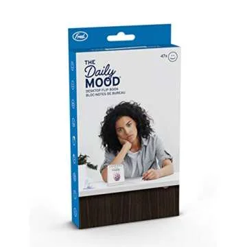 Genuine Fred THE DAILY MOOD Desktop Flipchart - 47 Moods - Helps Identify Emotions & Start Conversation - Fun & Functional Desk Accessories for home or office - Funny Gift for Coworkers - Office Gifts