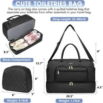 Large Women Travel Duffle Bag - Stylish & Versatile