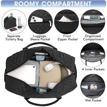 Large Women Travel Duffle Bag - Stylish & Versatile