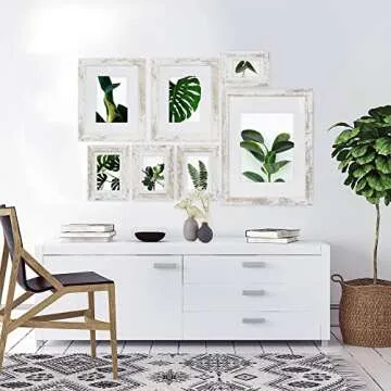 Hongkee 8x10 Frame Set - Real Glass & Wood for Pictures