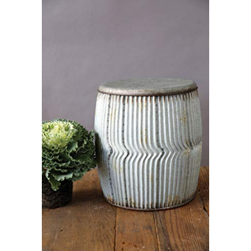 Creative Co-Op Round Metal Stool and Side Table