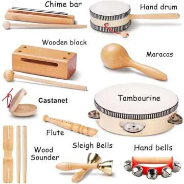 Eco-Friendly Wooden Musical Instruments Set for Toddlers