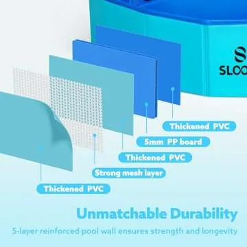 Sloosh Foldable Dog Pool for Kids and Pets