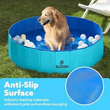 Sloosh Foldable Dog Pool for Kids and Pets