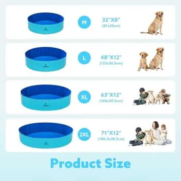 Sloosh Foldable Dog Pool for Kids and Pets