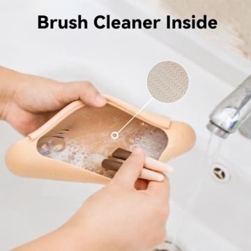 Serendishi Silicone Makeup Brush Holder for Travel & Home